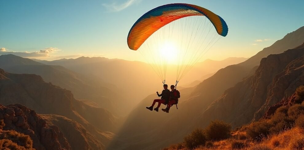 Paragliding Tandem Flight Over the Atlas Mountains